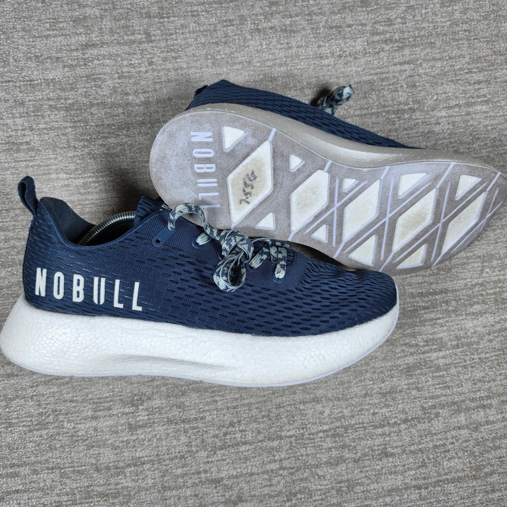 NOBULL Runner+ Mens 12.5 Navy Blue Mesh Lightweight Performance Sneakers MINT